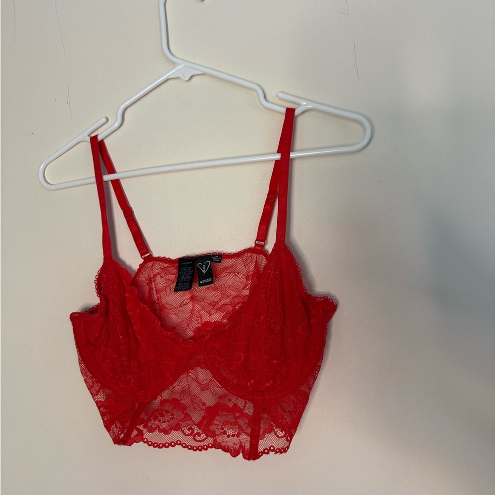 Windsor Red Lace Bralette